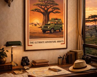 Vintage Afrika Safari Poster