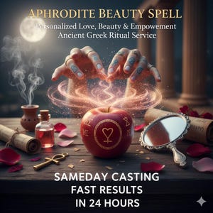 Schoonheidsspreuk Aphrodite, het ultieme Griekse godinnenritueel voor charme, charisma, toepassing op dezelfde dag, liefdesmagneet, pdf-download