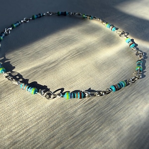 Hand-Soldered Resistor Bracelet - Electronics Jewellery, Cyberpunk Accessory, For anyone Resisting Something.