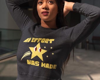 Un effort a été fait | Sweat-shirt court rétro à motif étoiles