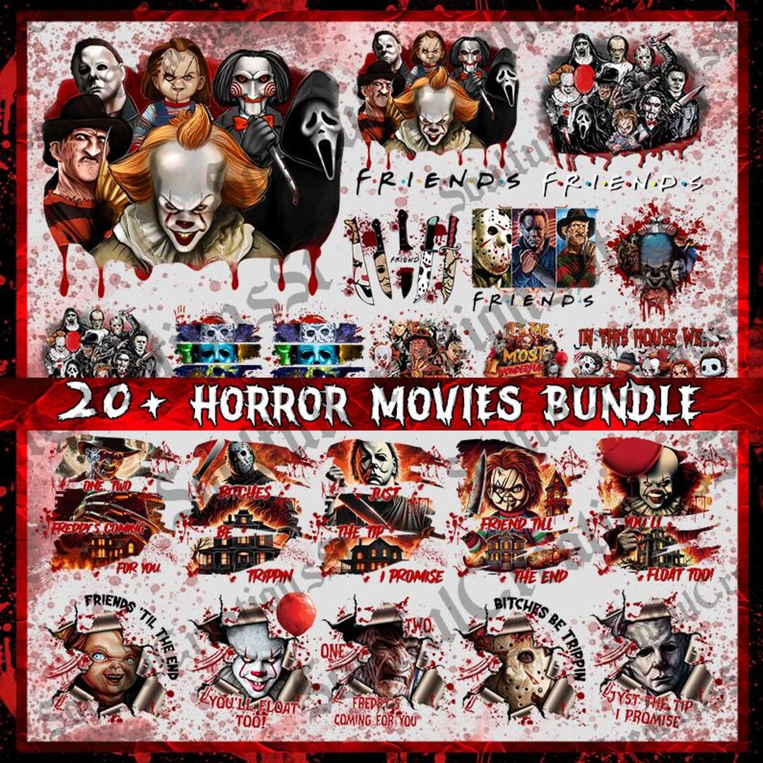 20+ Horror Movies Bundle Png, Halloween Characters PNG Bundle: Scary ...