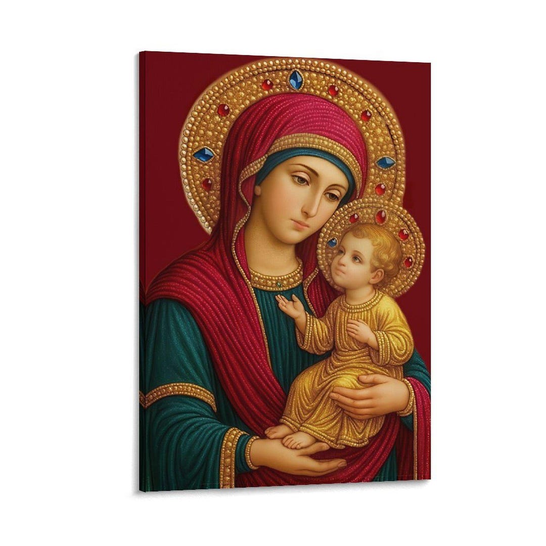 Our Lady of Perpetual Help Canvas Wall Art Print, Catholic Home Decor ...