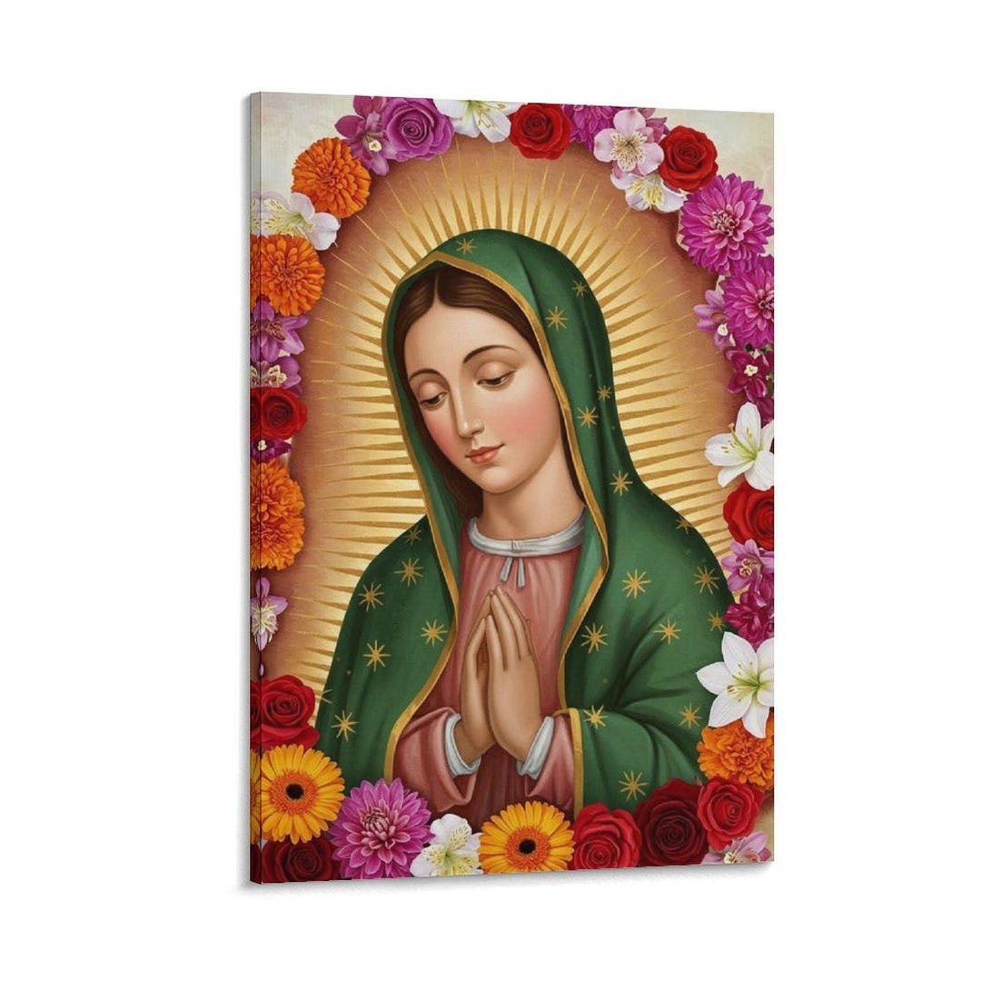 Our Lady of Guadalupe Canvas Art Print, Catholic Wall Decor - Etsy