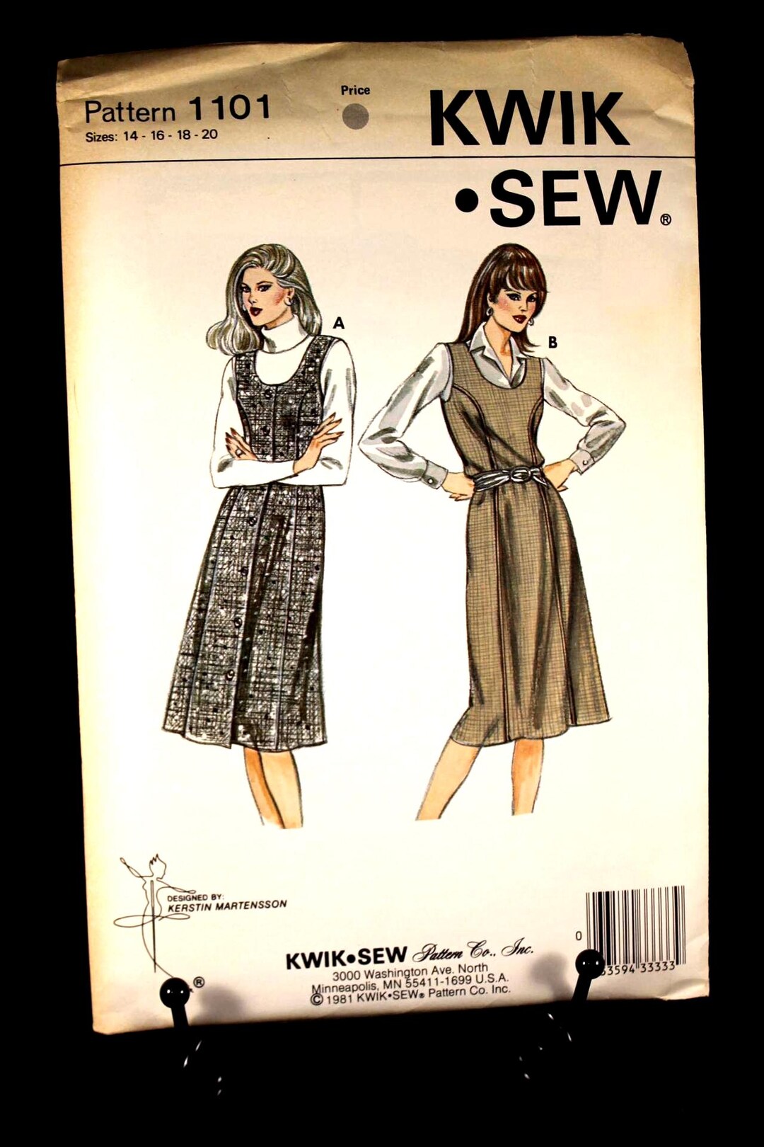 Vintage Kwik Sew 1101 Sewing Pattern, Uncut Unopened Jumper Dress ...