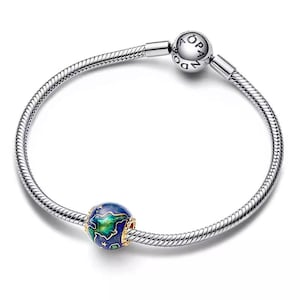pandora earth string charm moments smooth silver buckle bracelet set