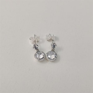 new pandora silver classic elegance dangle earrings