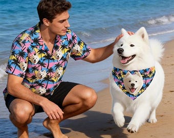Camisa personalizada, camisa hawaiana personalizada, camisa Aloha con foto, regalo de vacaciones