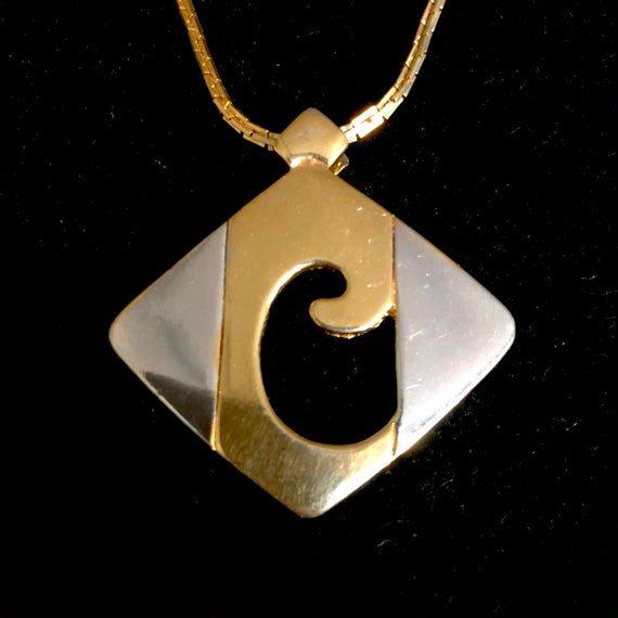 PIERRE CARDIN 1970s Logo Necklace & Pendant
