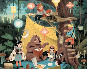 Cute Critters Secret Club Story Time in the Forest Hideout