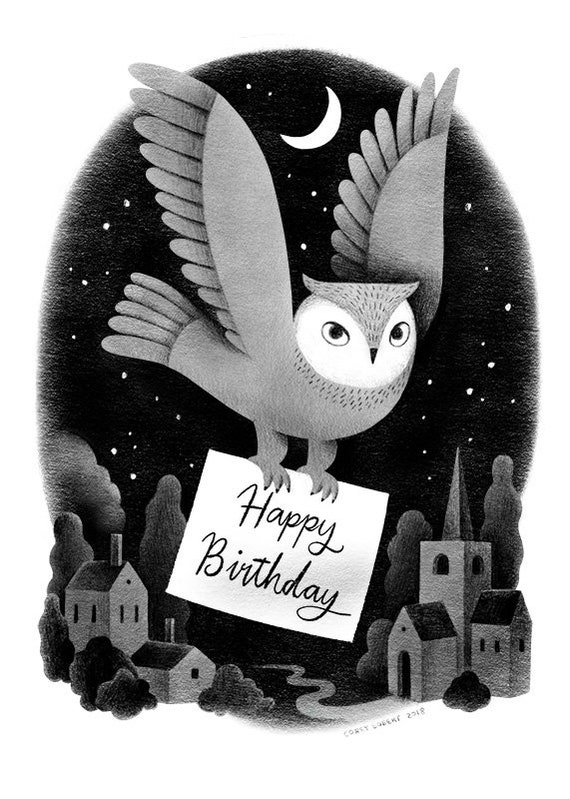 Owl Birthday Card Printable