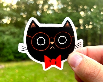 Smart Cat vinyl die-cut sticker