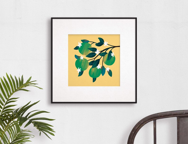 Lime Citrus Art Print