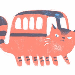 The Magical Cat Bus Fan Art- Art Print