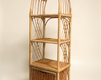 Geflochtenes Rattan Regal Bogen Regal für Bücherregal Dekor und Wohndekor Bauernhaus Dekor Schuhregal Bücherregal für Kinderbücher