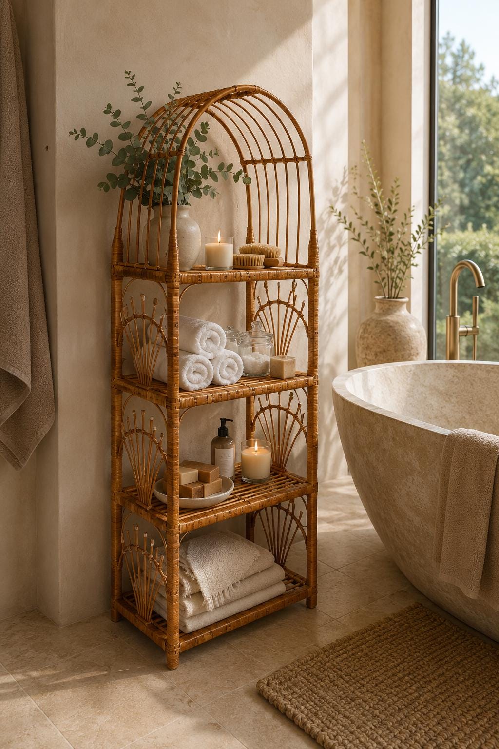 MARUJU'S RATTAN FURNITURE ヴィンテージ ラタンシェルフ MARUJU'S