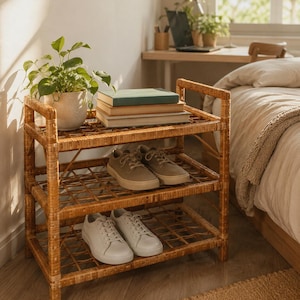 Rustikales Schuhregal Holzschuhbank Eingangsbank Mudroom Lagerung Schuhregal Bauernhaus Bank Schuh Organizer Eingangsbereich Lagerung