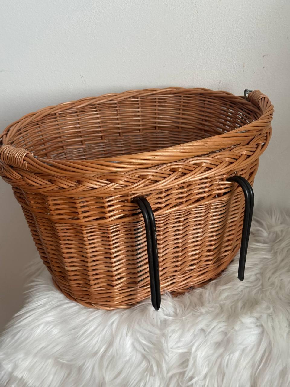 Wicker Bike Basket for Bicycle, Handlebar Basket, Bike Pannier Alternative, Cycling Accessories, Bike Gift, Bicycle Decor Gift for Cyclist