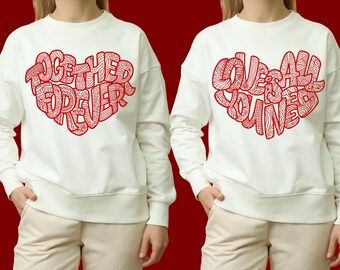 Pacchetto PNG con scarabocchi a forma di cuore minimalista, design per maglietta "L'amore estetico è tutto ciò di cui hai bisogno", felpa con cappuccio con tipografia a linee sottili, file di sublimazione a forma di cuore alla moda