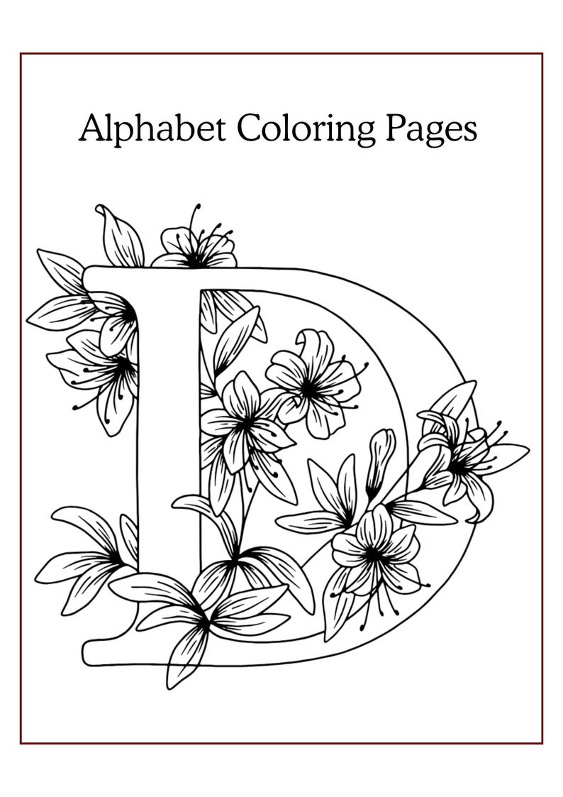 Alphabet Coloring Pages for Toddlers, 26 ABC Letters Coloring Book ...