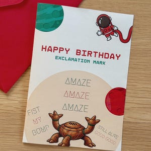 Project Hail Mary Birthday Card | Grace Rocky Sci-Fi Fan Art (Digital Download)