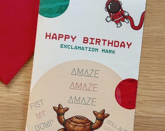 Project Hail Mary Inspired Birthday Card Printable | Grace & Rocky | Sci-Fi Bookish Card | Instant Digital Download