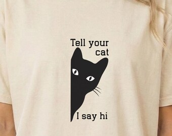 T-shirt kattenliefhebber, minimalistisch grafisch T-shirt katten, cadeau-shirt katteneigenaar, schattig huisdier illustratie T-shirt, kleding dierenliefhebber