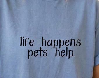 Camiseta con cita para amantes de las mascotas, camiseta con tipografía minimalista, camiseta de regalo para amantes de los animales, camiseta con gráfico de texto sencillo, ropa para dueños de mascotas
