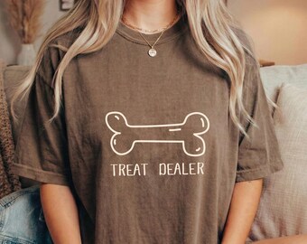 Funny Dog Lover Shirt Treats Dealer Graphic Tee Dog Mom Dad Gift
