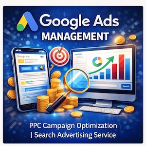 Gestión de Google Ads / Optimización de campañas PPC / Servicio de publicidad en buscadores