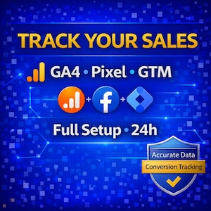 Configuração do GA4, Pixel do Facebook e GTM | Serviço de Rastreamento de Conversões (24h)