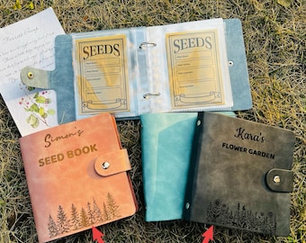 Libro de semillas de jardín personalizado / Organizador personalizado con páginas transparentes