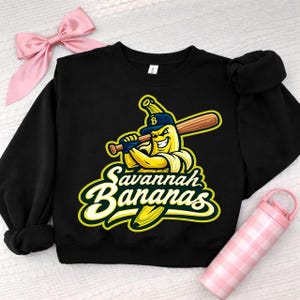 Savannah Banana PNG, Funny Banana Baseball Graphic, Banana Ball Shirt Design, Baseball Lover Mascot Clipart, Sports Fan Digital Download
