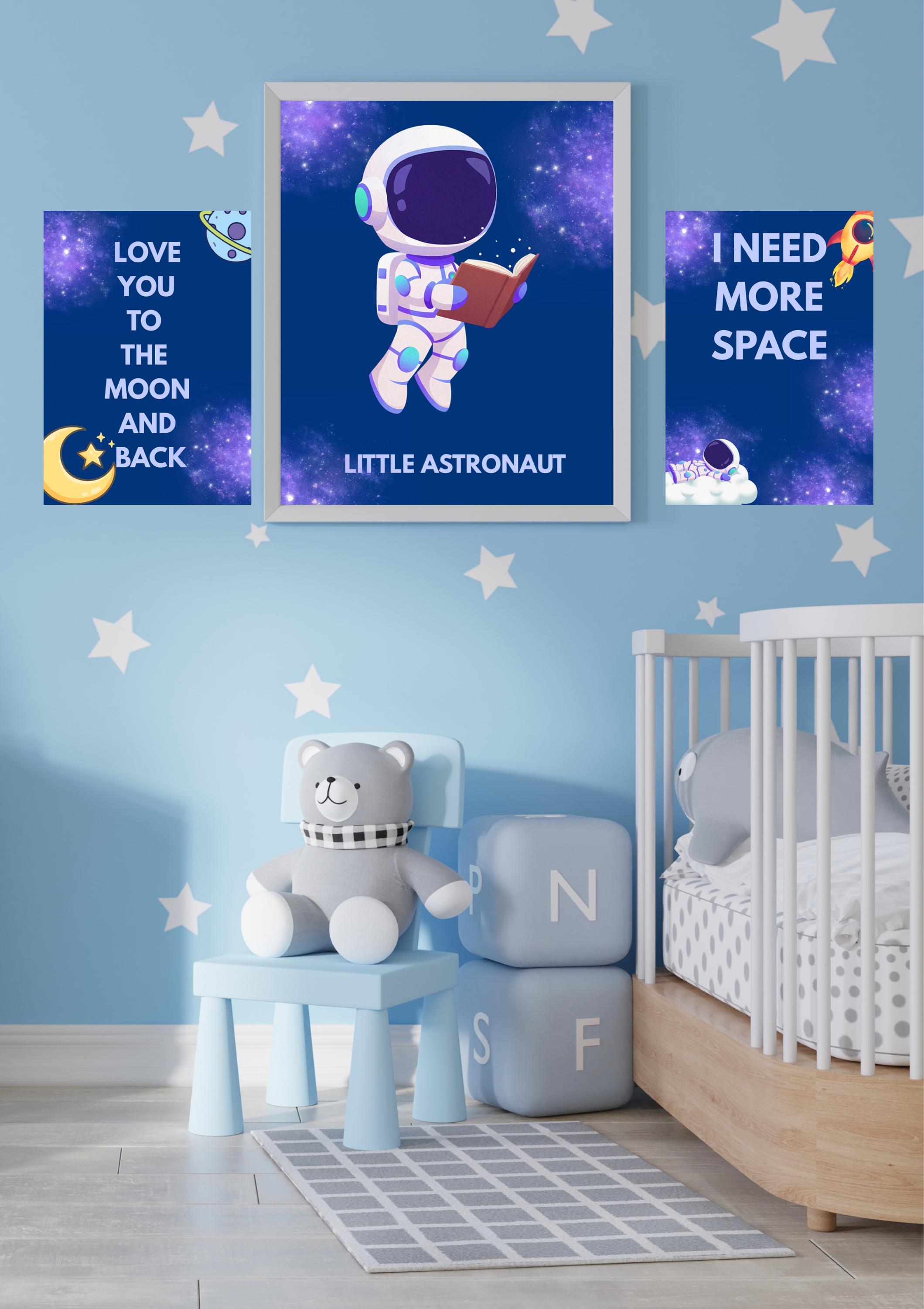 Space Wall Art for Kids | Printable Poster | Nursery Decor | A4 ...