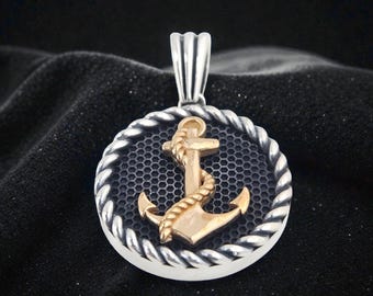 925 Sterling Silver Anchor Necklace for Men, Nautical Sailor Pendant, Ship Anker Charm, Marine Jewelry Gift, Fathers Day Gift, Gift for Dad