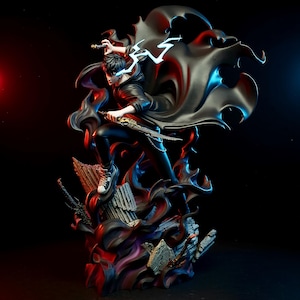 STL inspirowane Sung Jin Woo | Popiersie Shadow Monarch z solo levelingiem