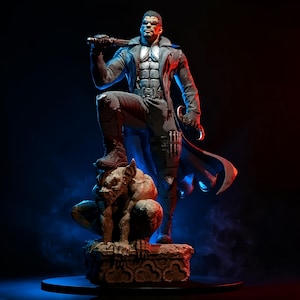 Blade Fanart STL Statue | 1/6 Scale Gargoyle Diorama (3D Print File Model Download)