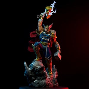 Bètastraalbuste STL 3D-printmodel | Standbeeld van een kosmische buitenaardse krijger (digitale download)