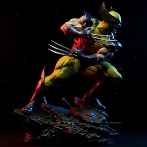 Wolverine STL Statue | Mutant Claw Hero 3D Print Model