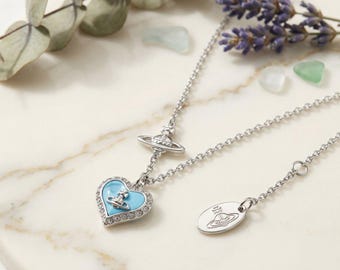 In Box 925 Silver Heart-shaped zc Saturn pendant | Vivienne Westwood Pearl Necklace, Gifts