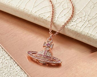 In Box 925 Silver Zircon-Inlaid Saturn Pendant | Vivienne Westwood Pearl Necklace, Gifts