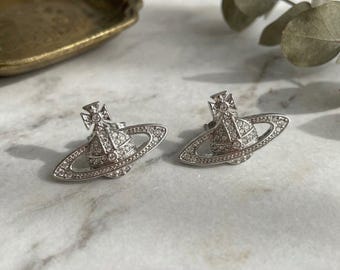 In Box 925 Silver CZ Saturn Earrings | Vivienne Westwood Earrings, Gifts