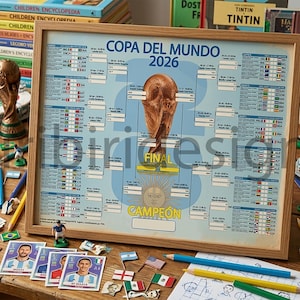 World Cup 2026 Printable Wall Chart Printable, Soccer Bracket Poster, Football Fixture Schedule, Editable AI Template, A3 A4, USA Arg Time
