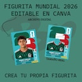 Mexico 2026 World Cup Sticker (Editable in Canva) | Custom Template with Photo | Digital File (Football Album Style, Actual Size). product logo