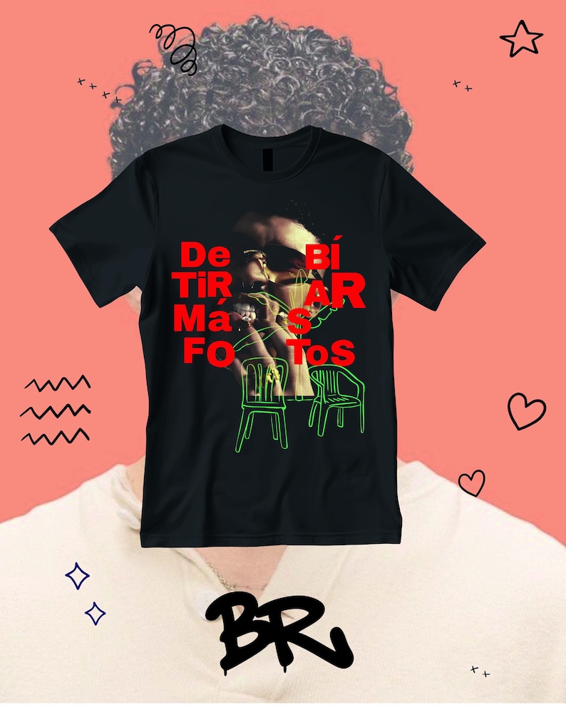 Package 6 Exclusive Designs Bad Bunny / Benito / T-shirt / Transparent ...