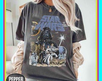 Vintage Disney Star Wars | Funny Cute Trend | Matching Set | Unisex Tshirt Hoodie | Kids Tee Baby Romper | Premium DTF Print|Gift| NA735