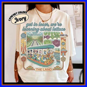 T-shirt rétro Mickey et ses amis Epcot The Land, T-shirt « Vivre avec la terre » Epcot Farming, T-shirts pour un voyage en famille à Disney Q305
