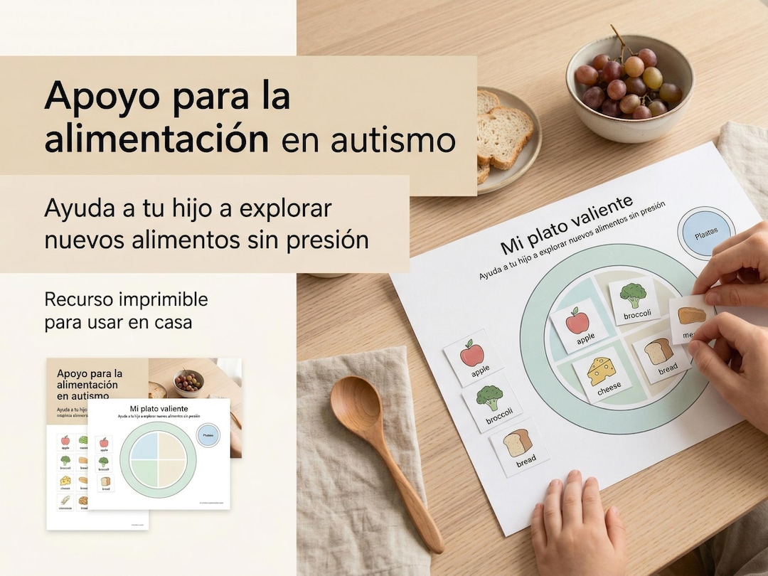 Autism Picky Eating Printable | Visual Food Cards & Plate | Help Kids ...