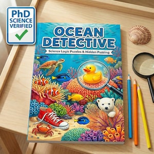 Marine Biology Logic Puzzles for Kids 8-12 | Ocean Detective Printable Activity Book | Find Hidden Objects | Educational PDF
