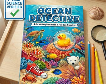 Marine Biology Logic Puzzles for Kids 8-12 | Ocean Detective Printable Activity Book | Find Hidden Objects | Educational PDF