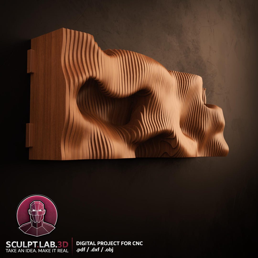 Parametric Wall Panel CNC Files for Modern 3D Wavy Wall Art - Etsy Canada